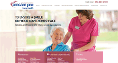 Desktop Screenshot of amcarepro.com